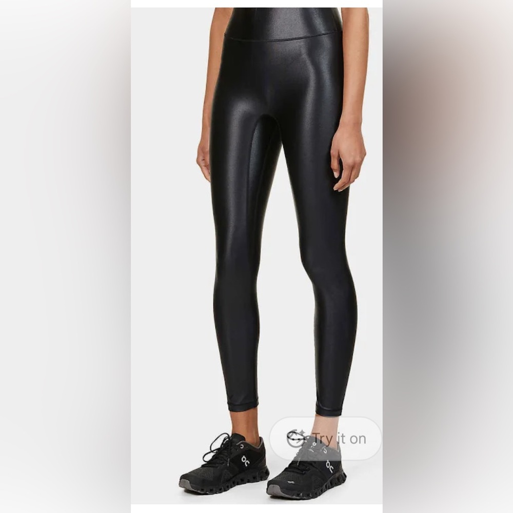 All Access Shiny Black High-Waisted Leggings